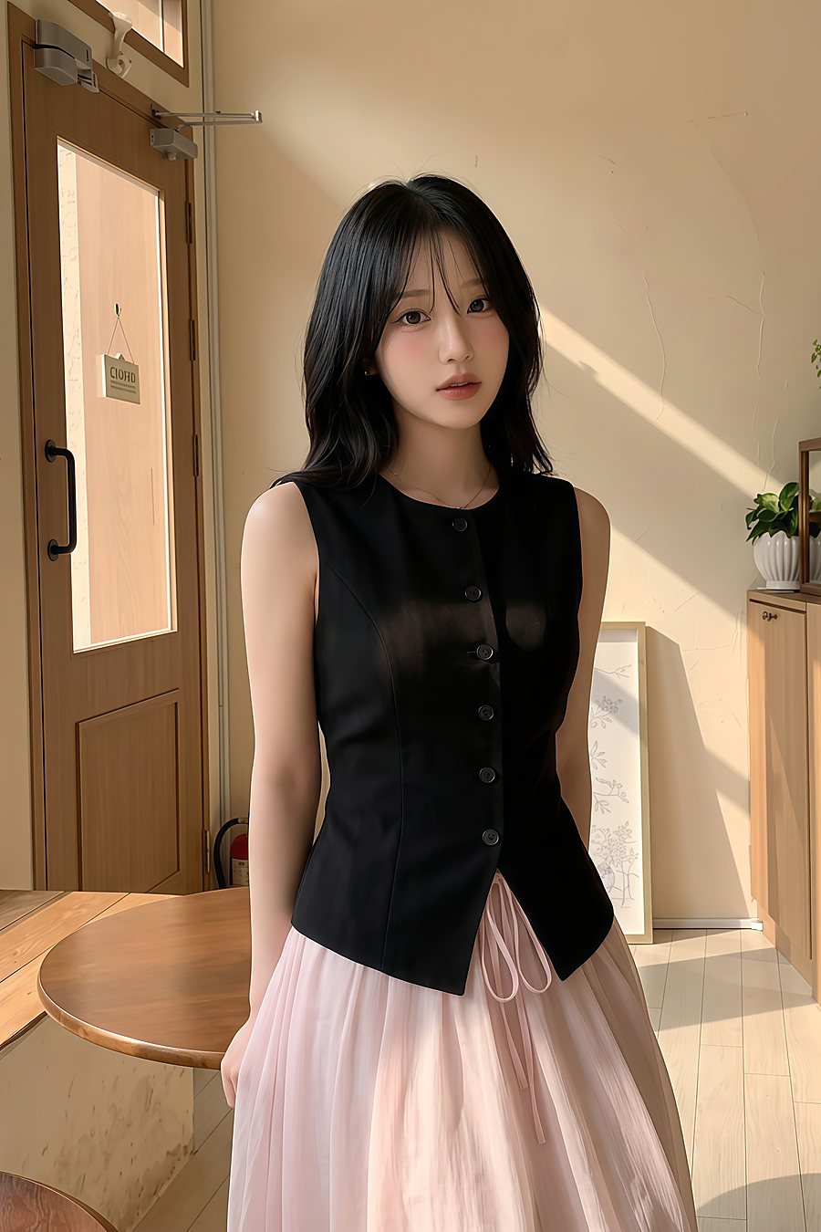 女装穿搭画幅示意